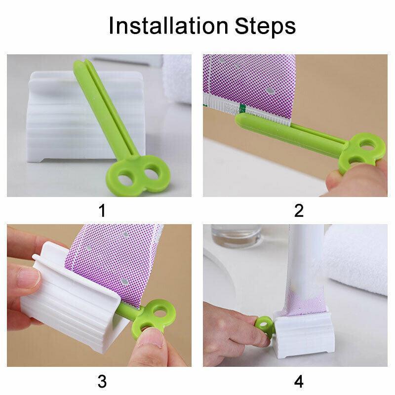 3X Toothpaste Squeezer Bathroom Tube Easy Stand Dispenser Rolling Holder Seat V528-TOOTHPASTESQUEEZER-829834