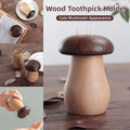 Solid Wood Toothpick Holder Black Walnut Beech Cute Mushroom Toothpick Box V528-TOOTHPICK-BOX-431527