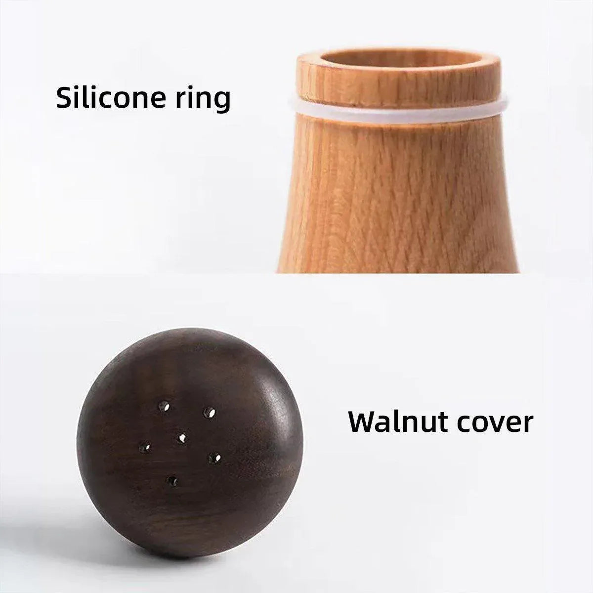 Solid Wood Toothpick Holder Black Walnut Beech Cute Mushroom Toothpick Box V528-TOOTHPICK-BOX-431527
