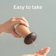 Solid Wood Toothpick Holder Black Walnut Beech Cute Mushroom Toothpick Box V528-TOOTHPICK-BOX-431527