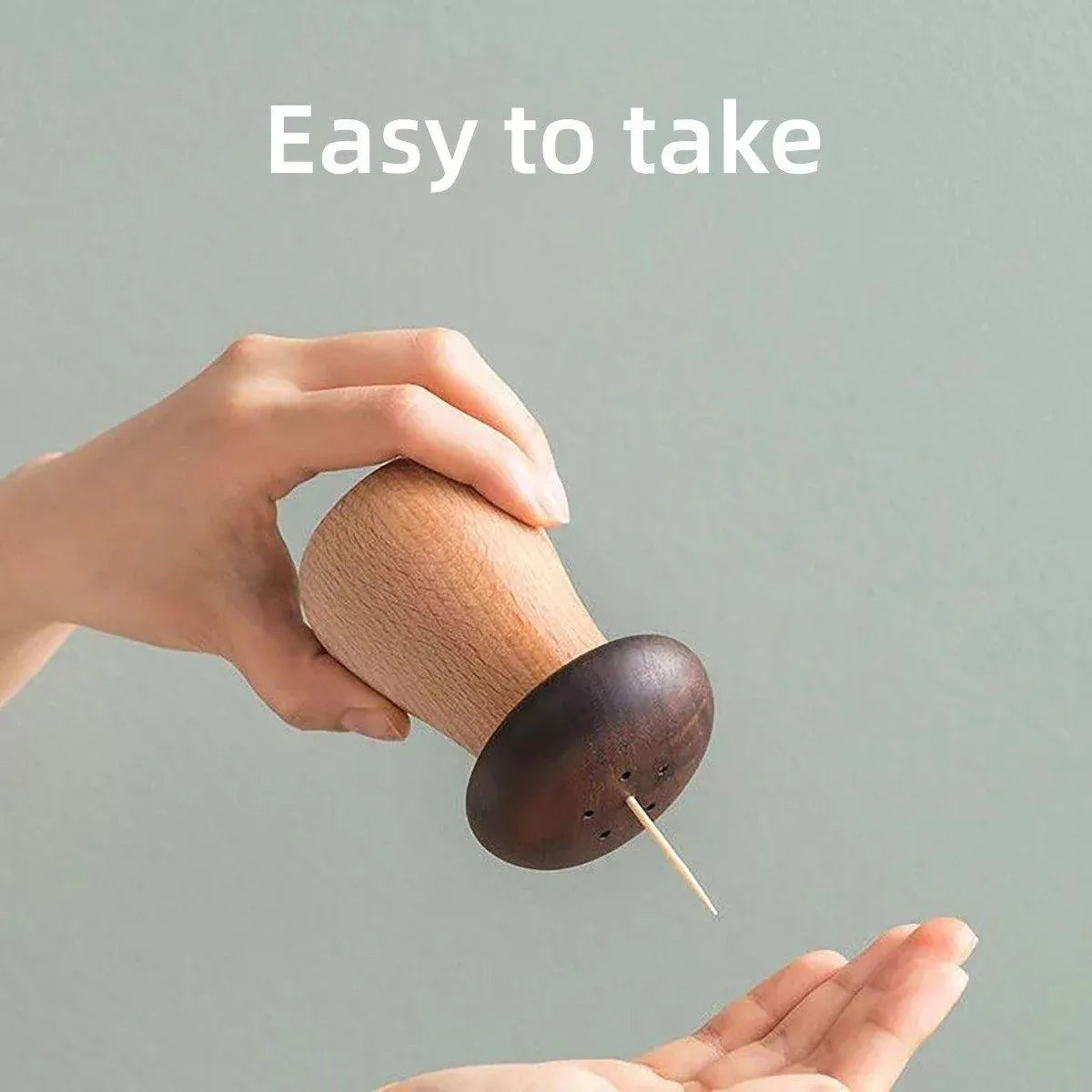 Solid Wood Toothpick Holder Black Walnut Beech Cute Mushroom Toothpick Box V528-TOOTHPICK-BOX-431527