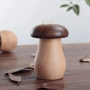 Solid Wood Toothpick Holder Black Walnut Beech Cute Mushroom Toothpick Box V528-TOOTHPICK-BOX-431527