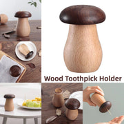 Solid Wood Toothpick Holder Black Walnut Beech Cute Mushroom Toothpick Box V528-TOOTHPICK-BOX-431527