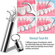 8Pcs Stainless Steel Toothpick Set Metal Flossing Portable Toothpick Box Holder V528-TOOTHPICKINGTOOL-8PCS-17407