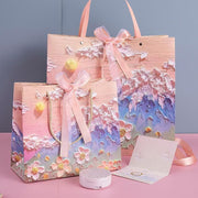 10pcs Oil Painting Gift Paper Bags for Birthday and Holiday Gift Packaging Tote - S V528-TOTE-BAG-10PCS-S-988013