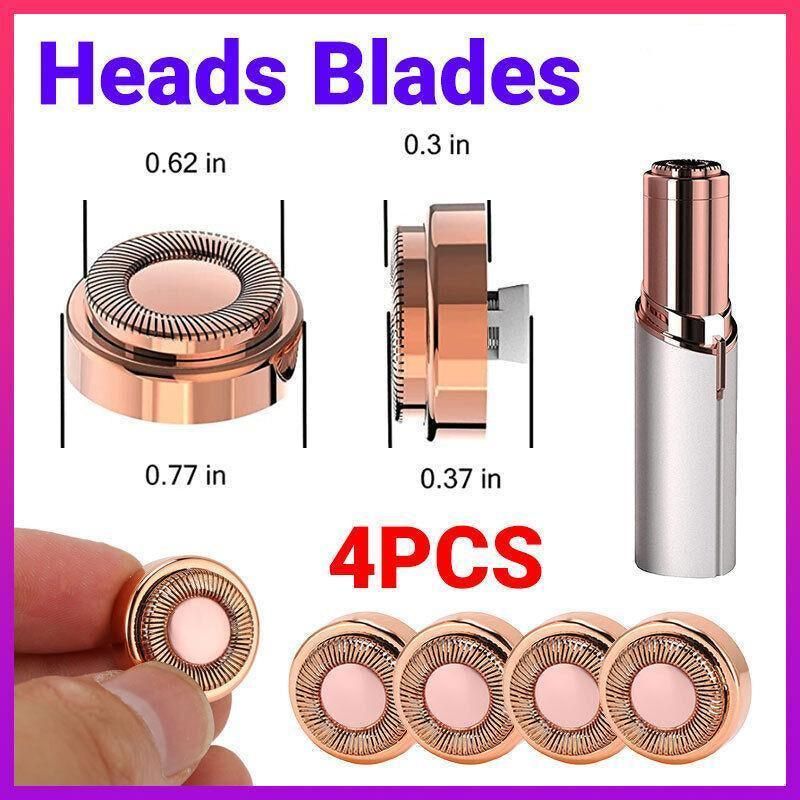 4Pcs For Gen1 Flawless Touch Facial Clean Hair Remover Replacement Heads Blades V528-TOUCHFACIAL-4PCS-776425