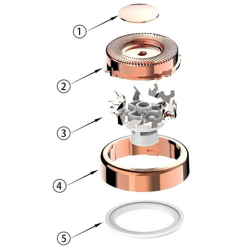4Pcs For Gen1 Flawless Touch Facial Clean Hair Remover Replacement Heads Blades V528-TOUCHFACIAL-4PCS-776425