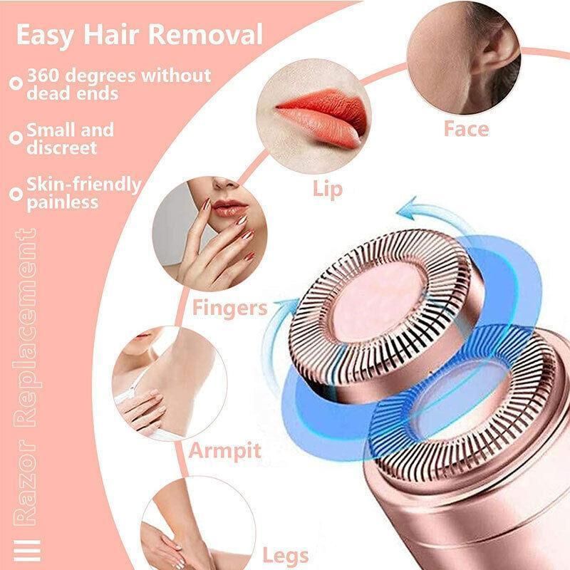 4Pcs For Gen1 Flawless Touch Facial Clean Hair Remover Replacement Heads Blades V528-TOUCHFACIAL-4PCS-776425