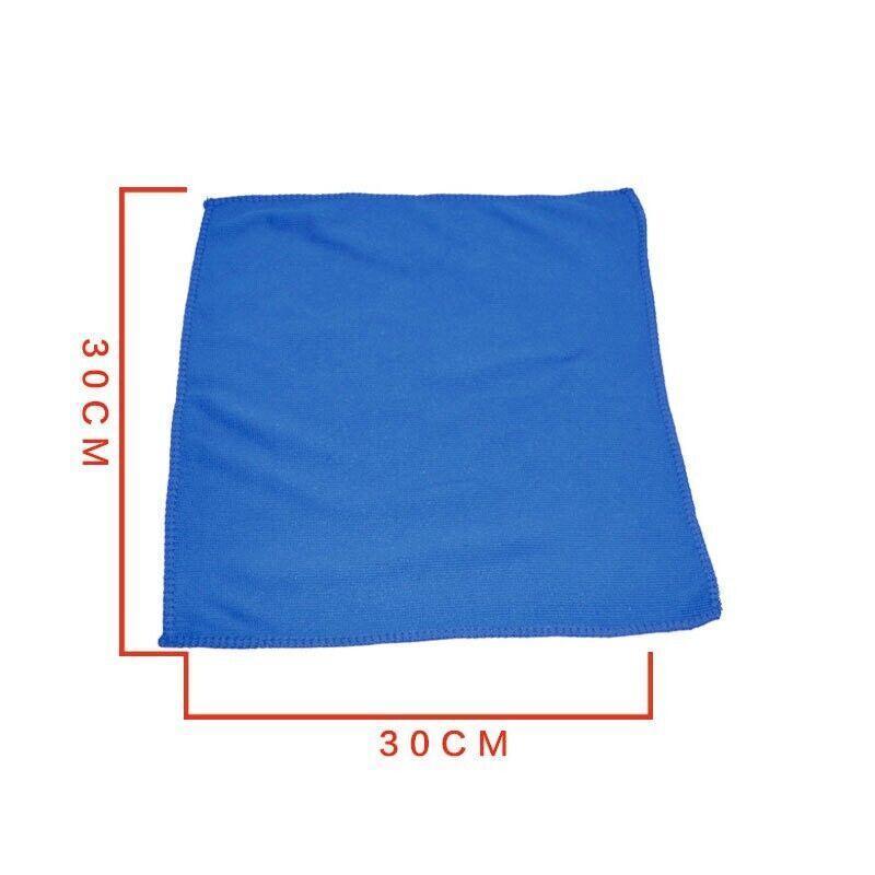 50PCS Blue Microfibre Car Cleaning Cloths 30x30cm Wash Dry Polish Towel Set V528-TOWEL-50PCS-30-30CM-59209