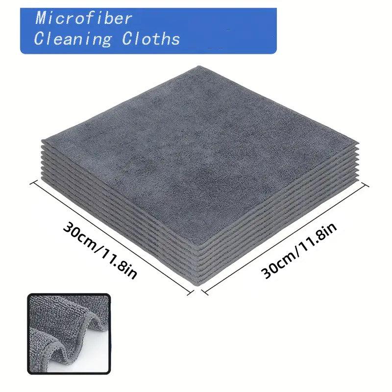 50pcs Microfibre Cleaning Cloths Household Car Dusting Wipes Reusable Soft Towel V528-TOWEL-GREY-50PCS-528008