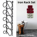 Multifunctional Wall Mounted Bathroom Storage Rack Multi Layer Towel and Wine V528-TOWEL-RACK-436386