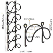 Multifunctional Wall Mounted Bathroom Storage Rack Multi Layer Towel and Wine V528-TOWEL-RACK-436386