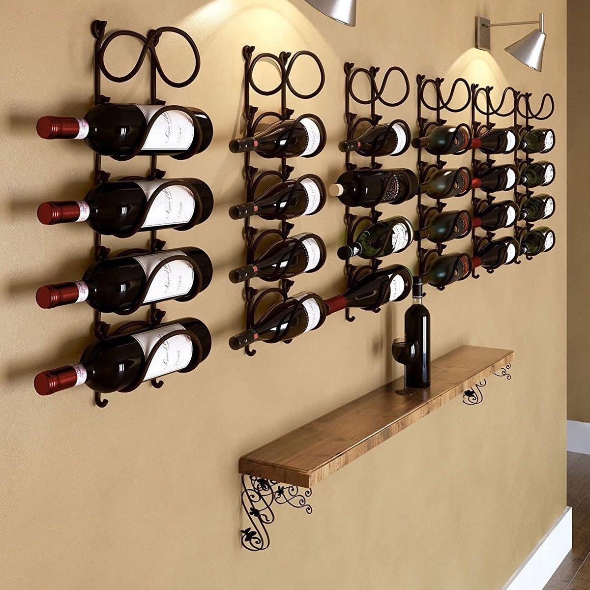 Multifunctional Wall Mounted Bathroom Storage Rack Multi Layer Towel and Wine V528-TOWEL-RACK-436386