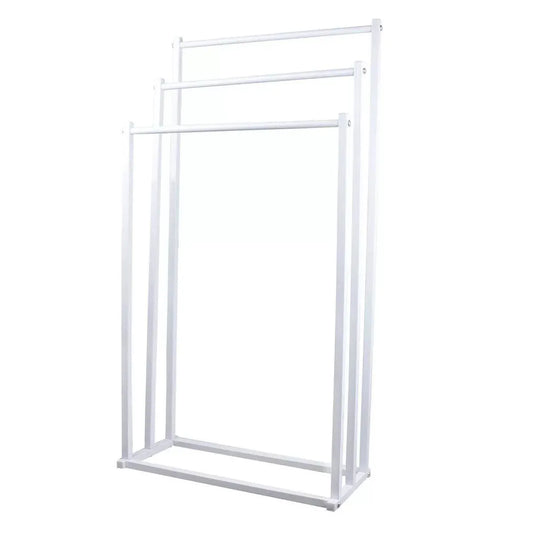 3 Tier Metal Towel Rack Freestanding 3 Bars Drying Shelf Holder Stand Organizer V528-TOWEL-RACK-WHITE-526635