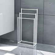 3 Tier Metal Towel Rack Freestanding 3 Bars Drying Shelf Holder Stand Organizer V528-TOWEL-RACK-WHITE-526635