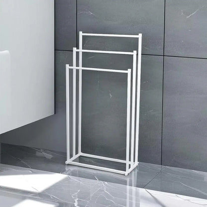 3 Tier Metal Towel Rack Freestanding 3 Bars Drying Shelf Holder Stand Organizer V528-TOWEL-RACK-WHITE-526635