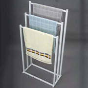 3 Tier Metal Towel Rack Freestanding 3 Bars Drying Shelf Holder Stand Organizer V528-TOWEL-RACK-WHITE-526635
