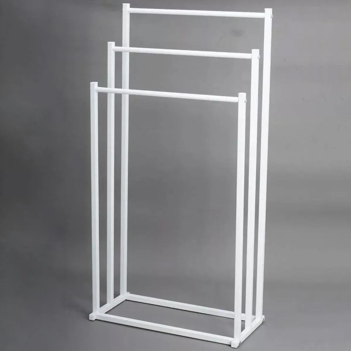 3 Tier Metal Towel Rack Freestanding 3 Bars Drying Shelf Holder Stand Organizer V528-TOWEL-RACK-WHITE-526635