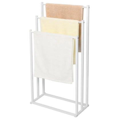 3 Tier Metal Towel Rack Freestanding 3 Bars Drying Shelf Holder Stand Organizer V528-TOWEL-RACK-WHITE-526635