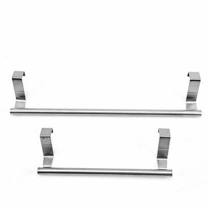 Stainless Steel Over Door Towel Rack Cupboard Hanging Rail for Kitchen Bathroom - 36CM V528-TOWELRACK-36CM-185334