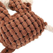 Squeaky Dog Toy Plush Chew Rope Pet Puppy Toys with Squeaker Crinkle for Teething - Light Pink Rabbit V528-TOY-LIGHTPINKRABBIT-57202