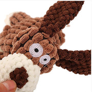 Squeaky Dog Toy Plush Chew Rope Pet Puppy Toys with Squeaker Crinkle for Teething - Light Pink Rabbit V528-TOY-LIGHTPINKRABBIT-57202