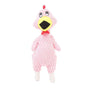 Squeaky Dog Toy Plush Chew Rope Pet Puppy Toys with Squeaker Crinkle for Teething - Pink Chicken V528-TOY-PINKCHICKEN-65823