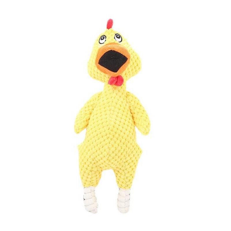 Squeaky Dog Toy Plush Chew Rope Pet Puppy Toys with Squeaker Crinkle for Teething - Yellow Chicken V528-TOY-YELLOWCHICKEN-68700