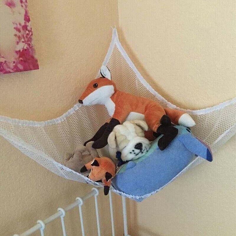 Soft Large Toy Hammock Mesh Net Storage Organizer for Bedroom Plush Toys - White V528-TOYHAMMOCK-WHITE-5812