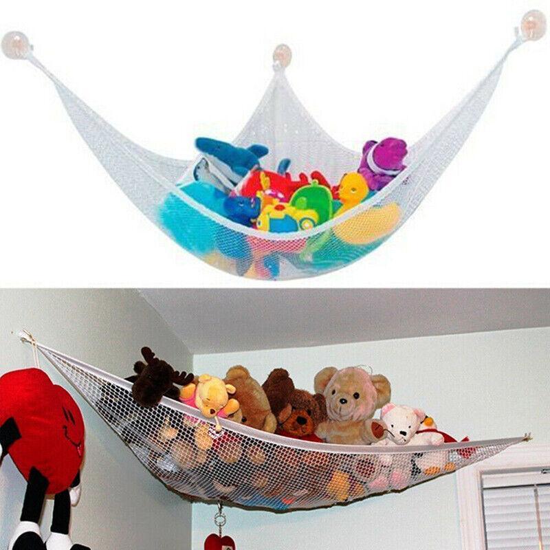Soft Large Toy Hammock Mesh Net Storage Organizer for Bedroom Plush Toys - White V528-TOYHAMMOCK-WHITE-5812