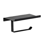 304 Stainless Steel Toilet Paper Holder Non-perforated Roll with Phone Rack - Black V528-TP-HOLDER-BLACK-K7-850105