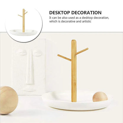 Branch Tray Desktop Storage Organizer Key Holder Rack for Living Room Entryway - White V528-TP-WHITE-776766