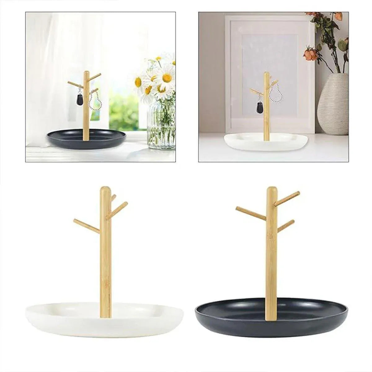Branch Tray Desktop Storage Organizer Key Holder Rack for Living Room Entryway - White V528-TP-WHITE-776766
