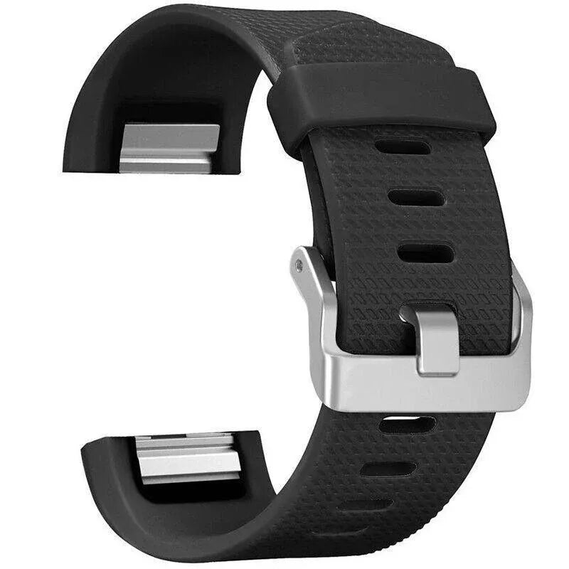 L Size Silicone Watch Wrist Sports Strap For Fitbit Charge Band Wristband Replacement - Grey V528-TPEWRISTBAND-L-GREY-924750