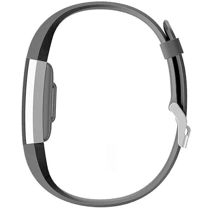 L Size Silicone Watch Wrist Sports Strap For Fitbit Charge Band Wristband Replacement - Grey V528-TPEWRISTBAND-L-GREY-924750