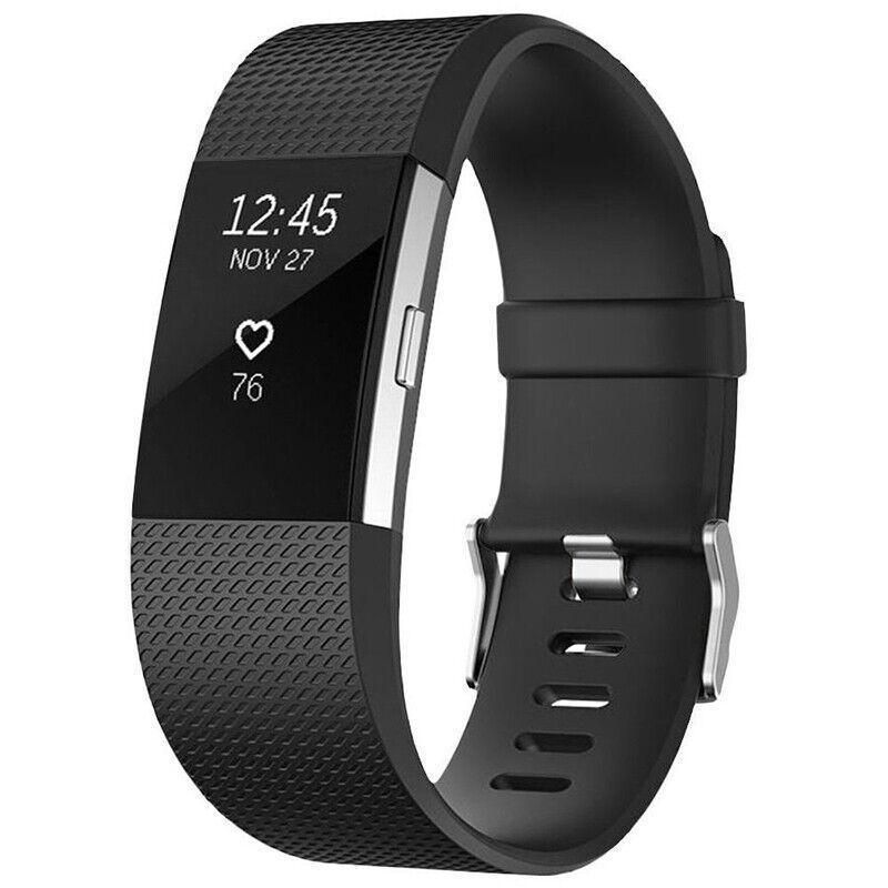 L Size Silicone Watch Wrist Sports Strap For Fitbit Charge Band Wristband Replacement - Grey V528-TPEWRISTBAND-L-GREY-924750