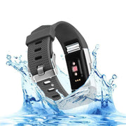 L Size Silicone Watch Wrist Sports Strap For Fitbit Charge Band Wristband Replacement - Grey V528-TPEWRISTBAND-L-GREY-924750