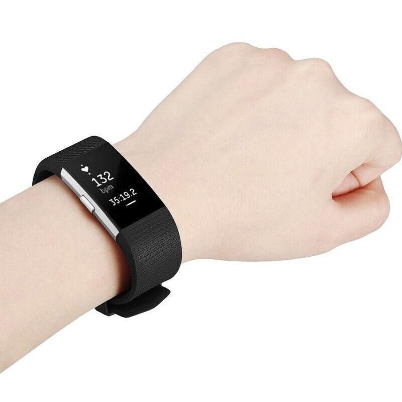 L Size Silicone Watch Wrist Sports Strap For Fitbit Charge Band Wristband Replacement - Light Pink V528-TPEWRISTBAND-L-LIGHTPINK-681987