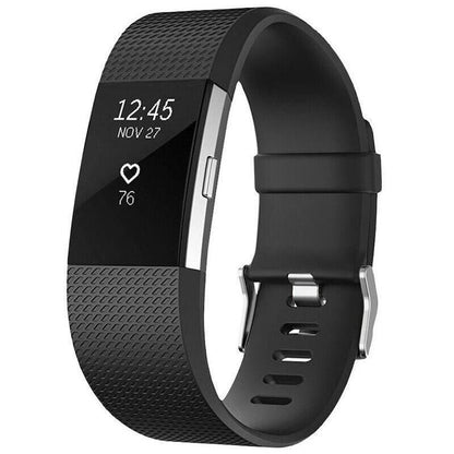 L Size Silicone Watch Wrist Sports Strap For Fitbit Charge Band Wristband Replacement - Rose Red V528-TPEWRISTBAND-L-ROSERED-909797