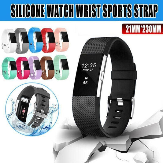 L Size Silicone Watch Wrist Sports Strap For Fitbit Charge Band Wristband Replacement - Sky Blue V528-TPEWRISTBAND-L-SKYBLUE-797996