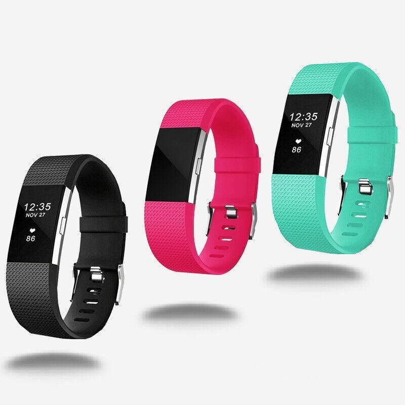L Size Silicone Watch Wrist Sports Strap For Fitbit Charge Band Wristband Replacement - Sky Blue V528-TPEWRISTBAND-L-SKYBLUE-797996