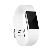 L Size Silicone Watch Wrist Sports Strap For Fitbit Charge Band Wristband Replacement - White V528-TPEWRISTBAND-L-WHITE-959829