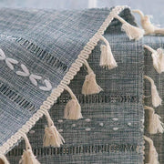 Solid Colour Woven Hollow Fringe Table Runner Home Dining Tablecloth Decoration - 33x183cm-Green V528-TR-GREEN-33-183-730865