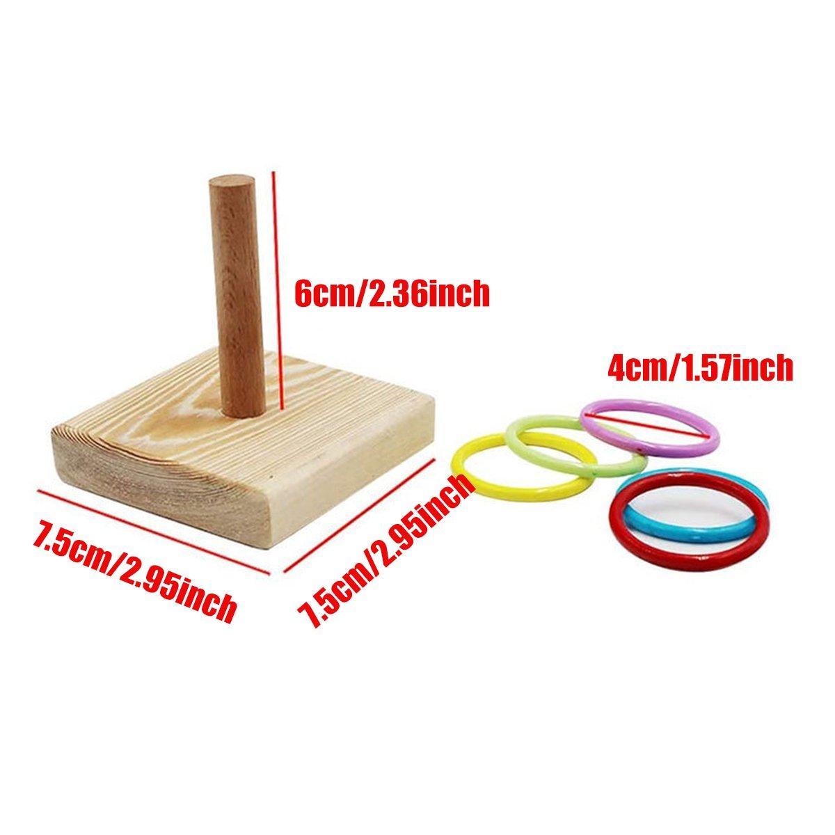 Parrot Chew Toys Interactive Bird Training Rings Set Pet Bird Intelligence Toys V528-TRAINING-TOY-177187