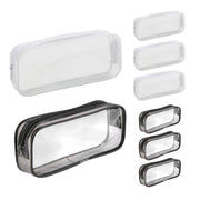 8PCS Waterproof Transparent Zipper Pencil Case Cosmetic Stationery Organizer Bag V528-TRANSPARENT-PEN-CASE-8PCS-971542