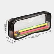 8PCS Waterproof Transparent Zipper Pencil Case Cosmetic Stationery Organizer Bag V528-TRANSPARENT-PEN-CASE-8PCS-971542