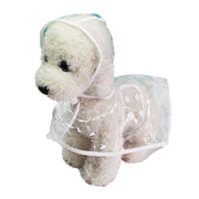 Puppy Waterproof Pet Dog Raincoat Jacket Clothes Vest Rain Coat Outdoor Hoodies White - M V528-TRANSPARENTRAINCOAT-WHITEM-76316
