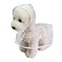 Puppy Waterproof Pet Dog Raincoat Jacket Clothes Vest Rain Coat Outdoor Hoodies White - M V528-TRANSPARENTRAINCOAT-WHITEM-76316