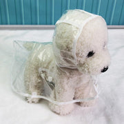 Puppy Waterproof Pet Dog Raincoat Jacket Clothes Vest Rain Coat Outdoor Hoodies White - M V528-TRANSPARENTRAINCOAT-WHITEM-76316