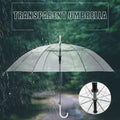 Clear Transparent Umbrella Long Handle Auto Open PVC Rain Parasol 71cm V528-TRANSPARENTUMBRELLA-465124
